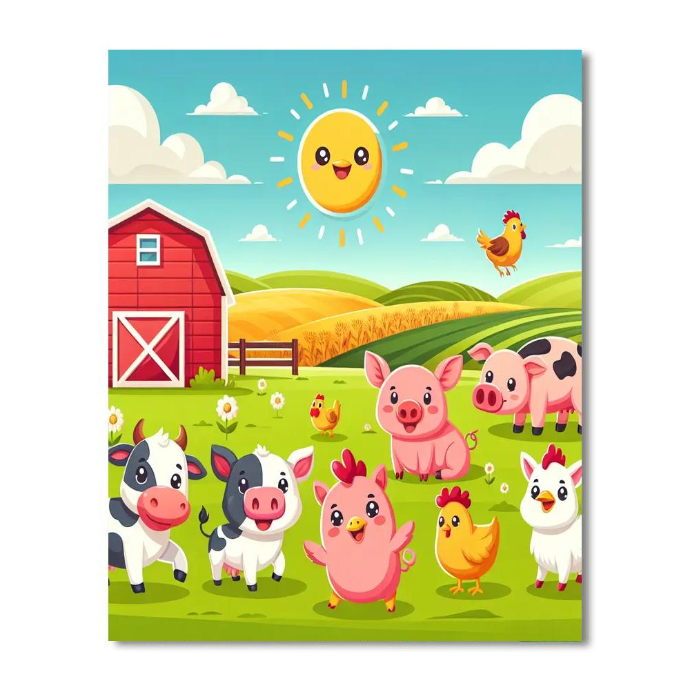 Animal Farm Number Painting