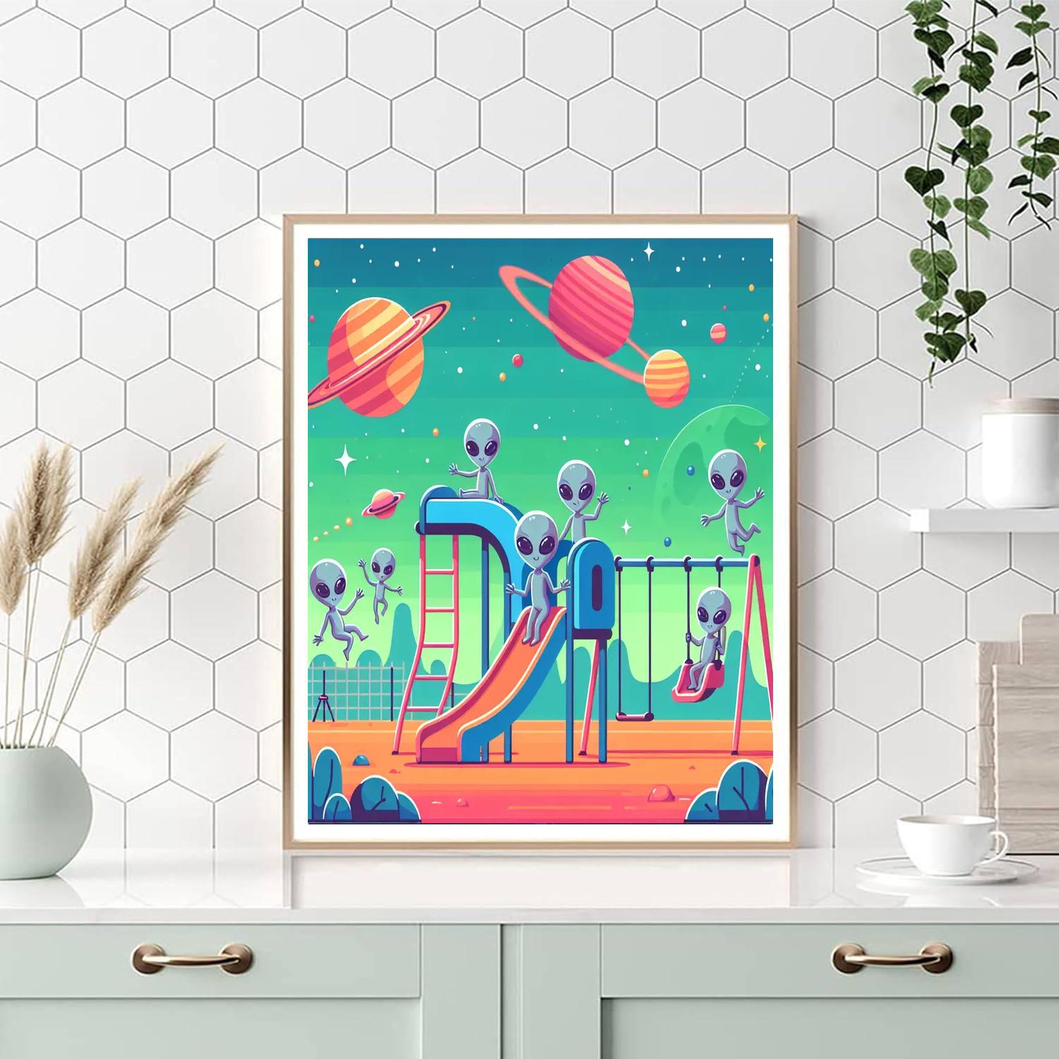 Alien Adventure Playground Paint By Numbers