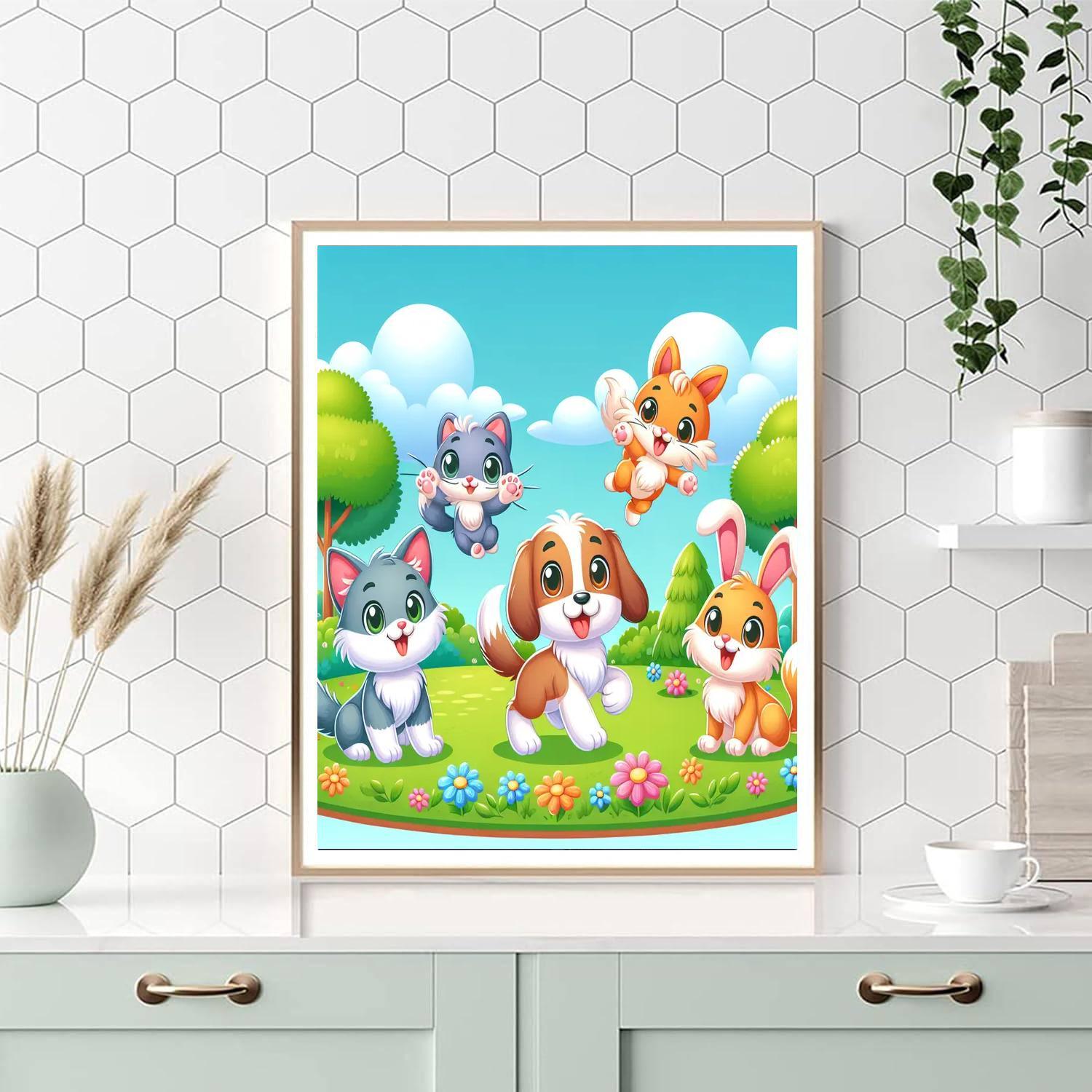 Cute And Cuddly Animal Friends Paint By Color