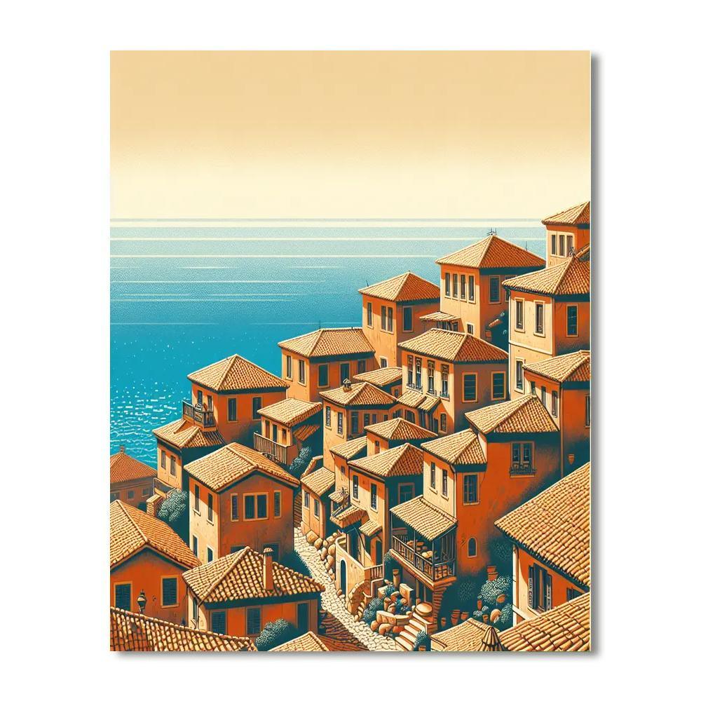 Sunny Mediterranean Escape Numbered Painting Kits