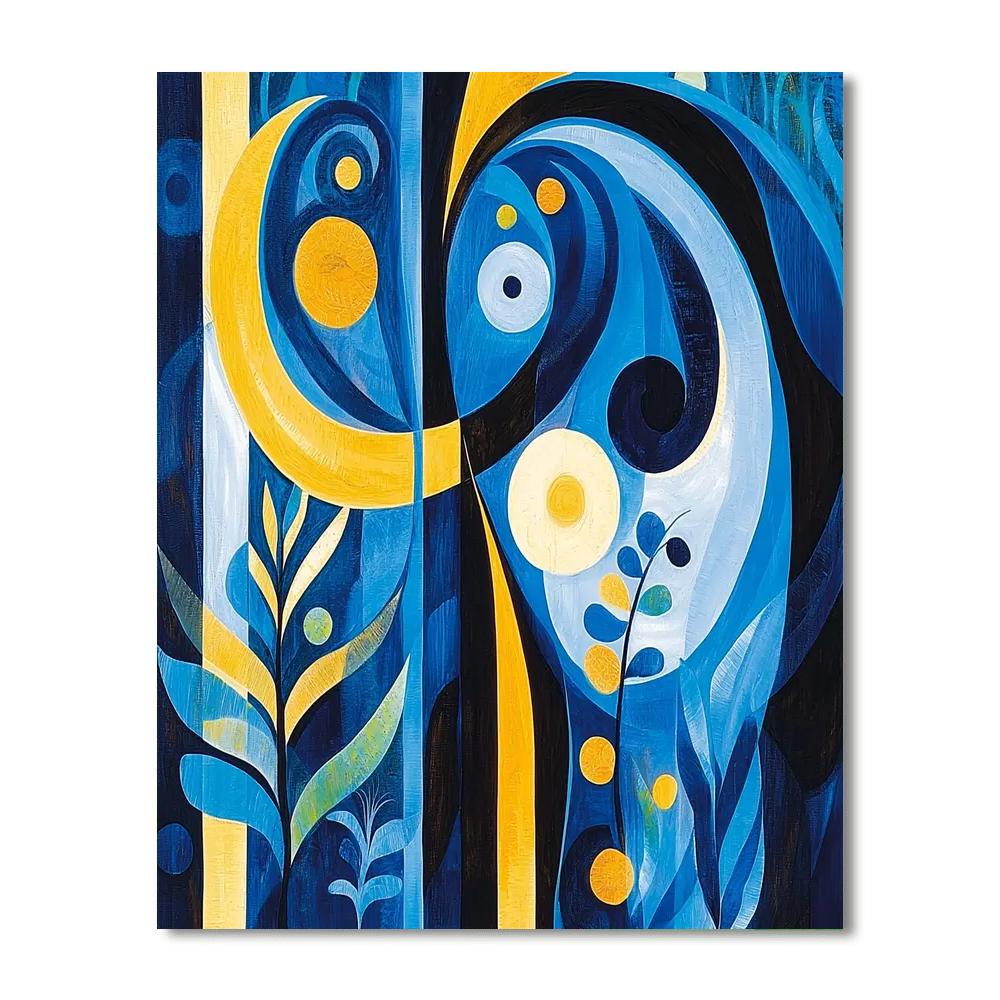 Joan Miró Inspired Surreal Landscape Of Dreams  Painting Number Kit