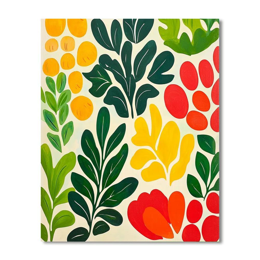 Henri Matisse Inspired Whimsical Vegetables  Paint By Number