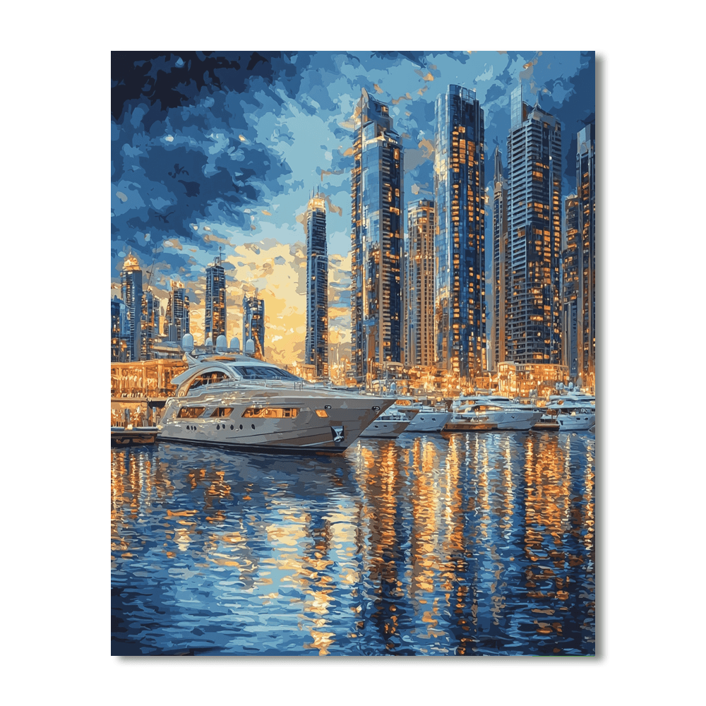 Dubai Marina Paint By Numbers Kits