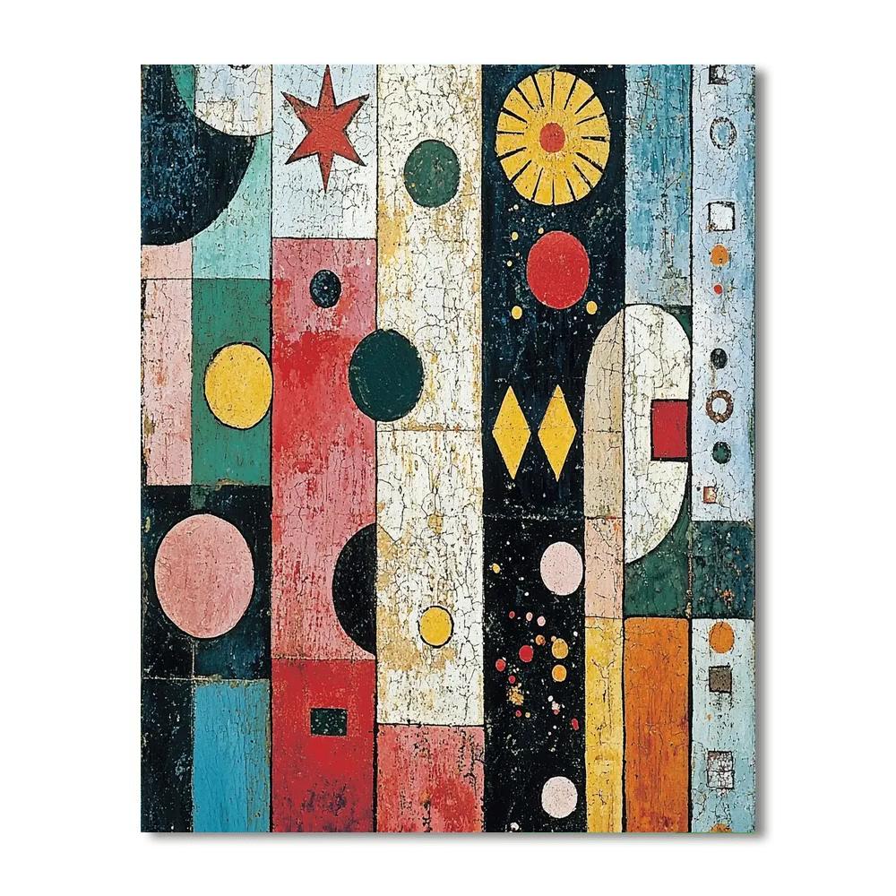 Paul Klee Inspired Embrace Of Shapes  Paint By Number