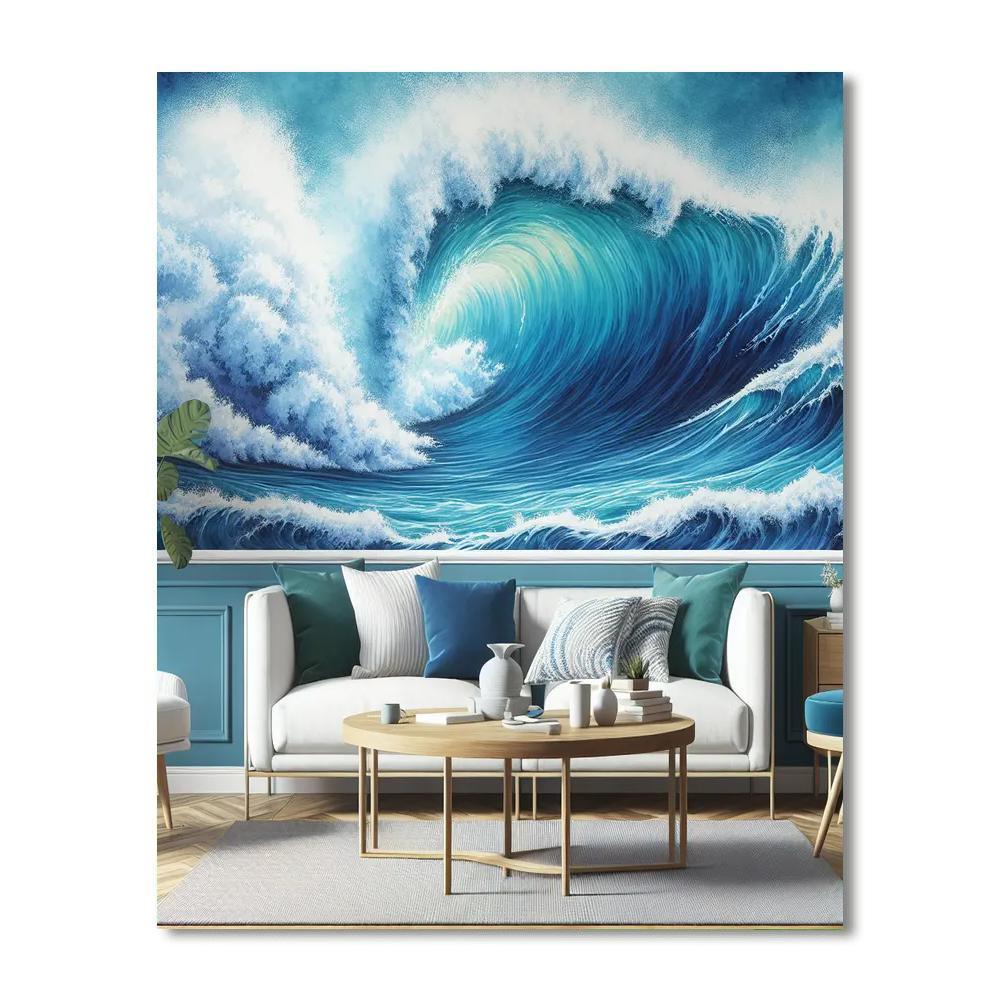 Ocean Wave Wall Murals DIY Paint By Numbers