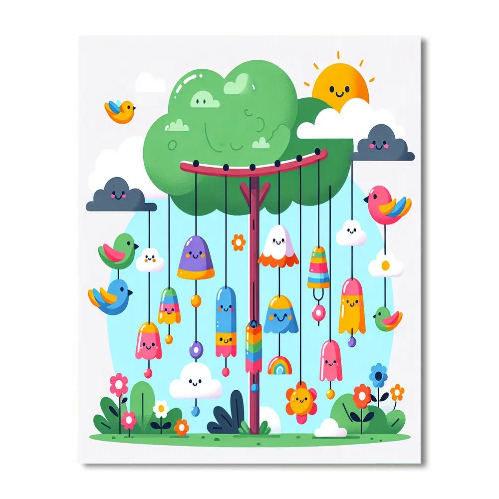 Witty Wind Chimes Painting Number Kit