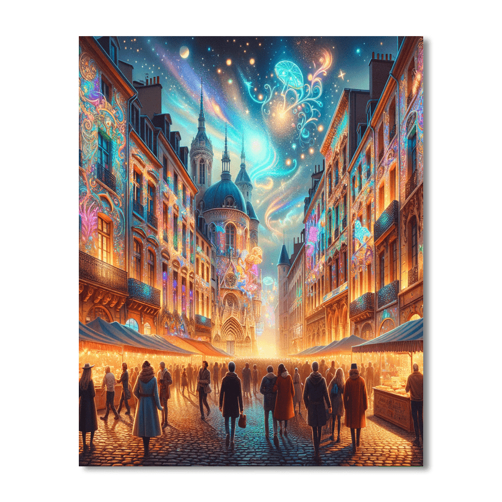 Fête Des Lumières - France Paint By Color