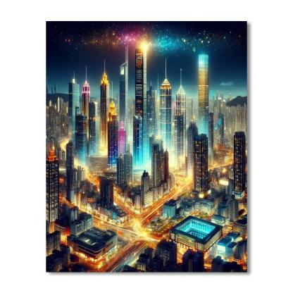 Ethereal Cityscape Paint By Numbers Art