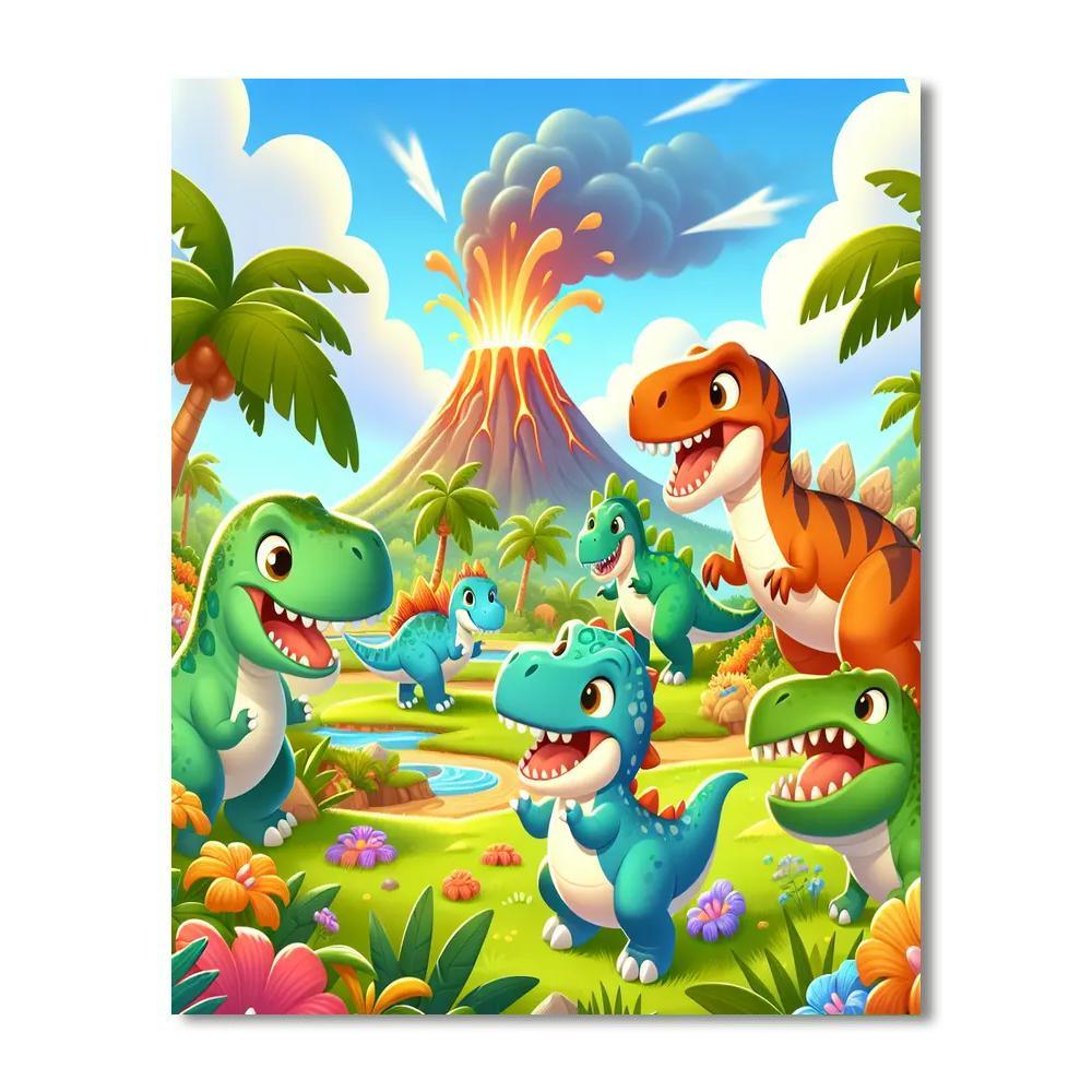 Dino World Adventure Paint By Numbers Kits