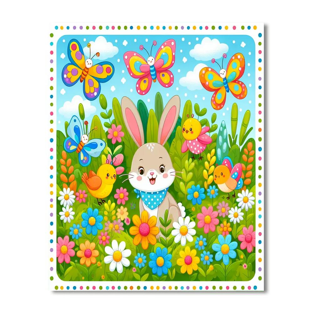 Cute Animal Garden Paint By Numbers
