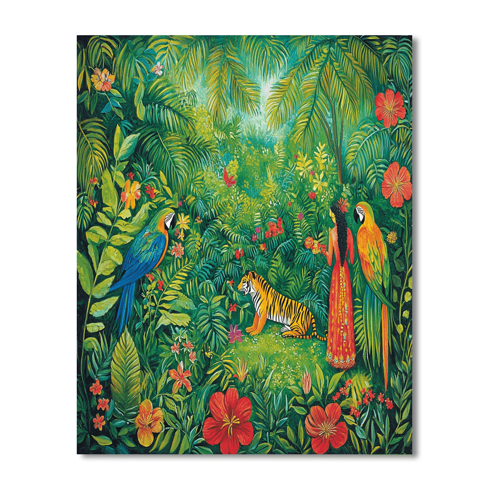 Henri Rousseau Inspired Exotic Dreams  Paint By Numbers Art