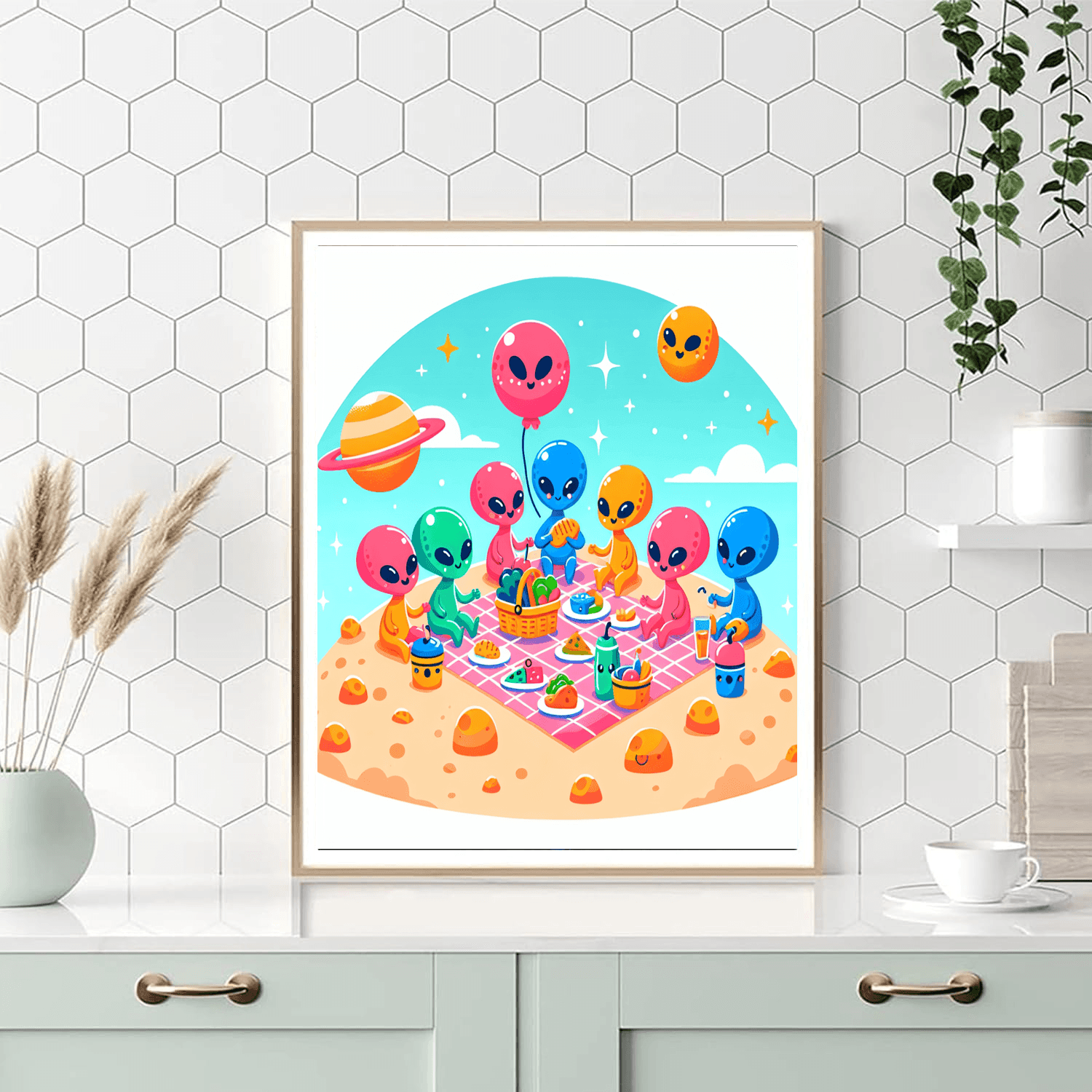 Alien Space Picnic Paint By Color