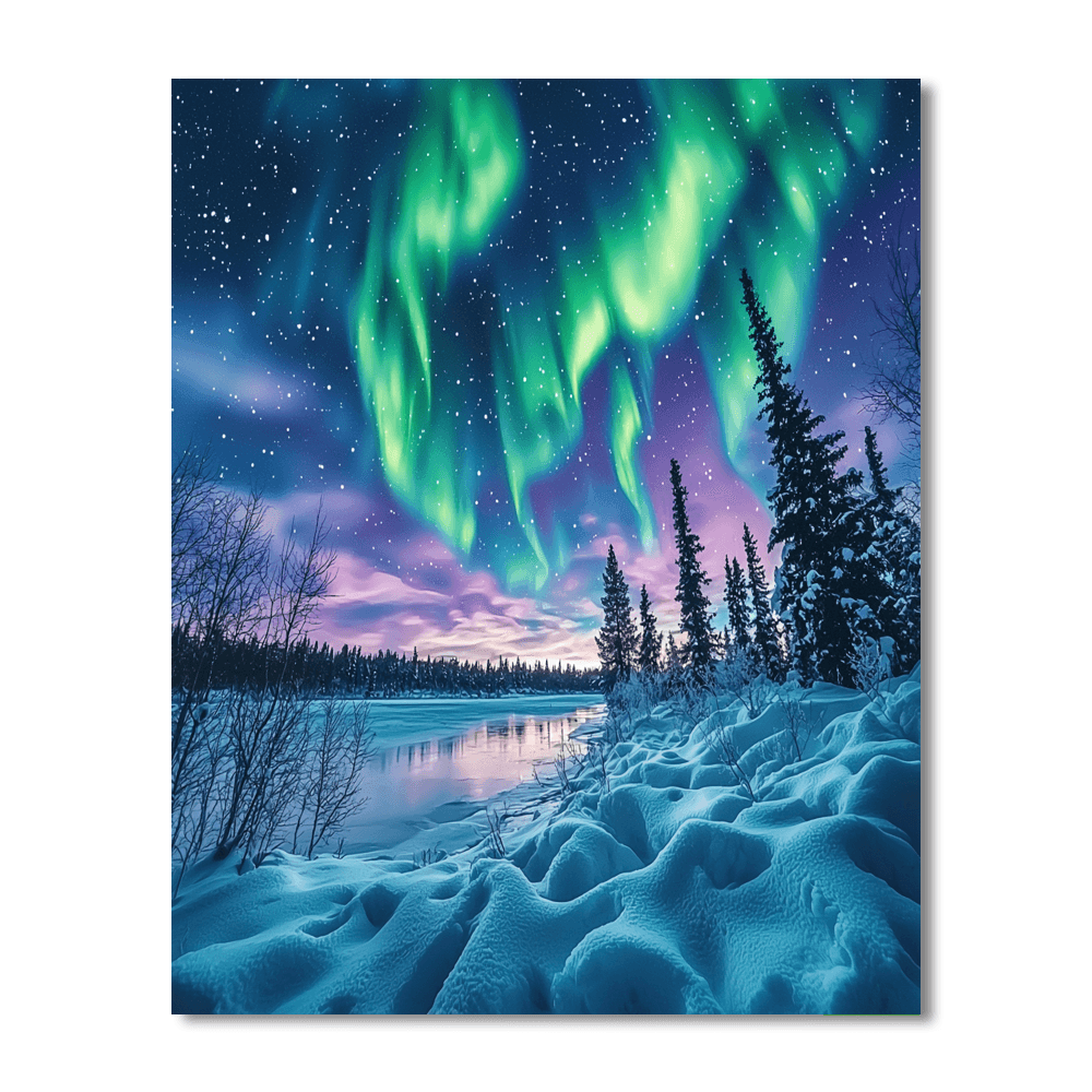 Northern Lights - Lapland Numbered Painting Kits