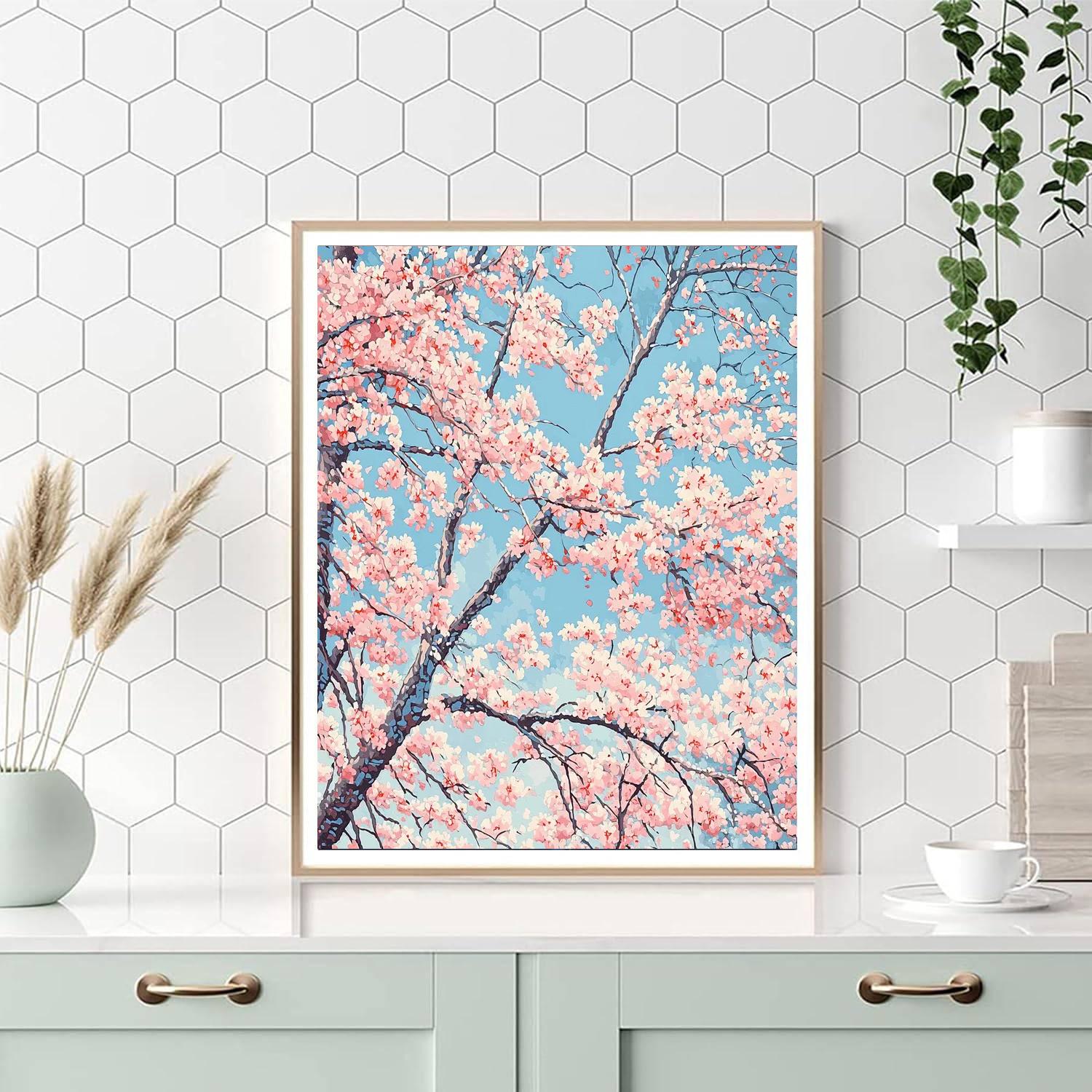 Utagawa Hiroshige Inspired Sakura Spring Symphony  Paint By Numbers