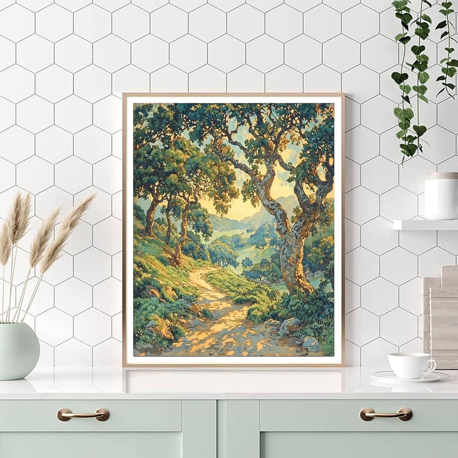 Alphonse Mucha Inspired Whispering Wilderness  Painting Number Kit