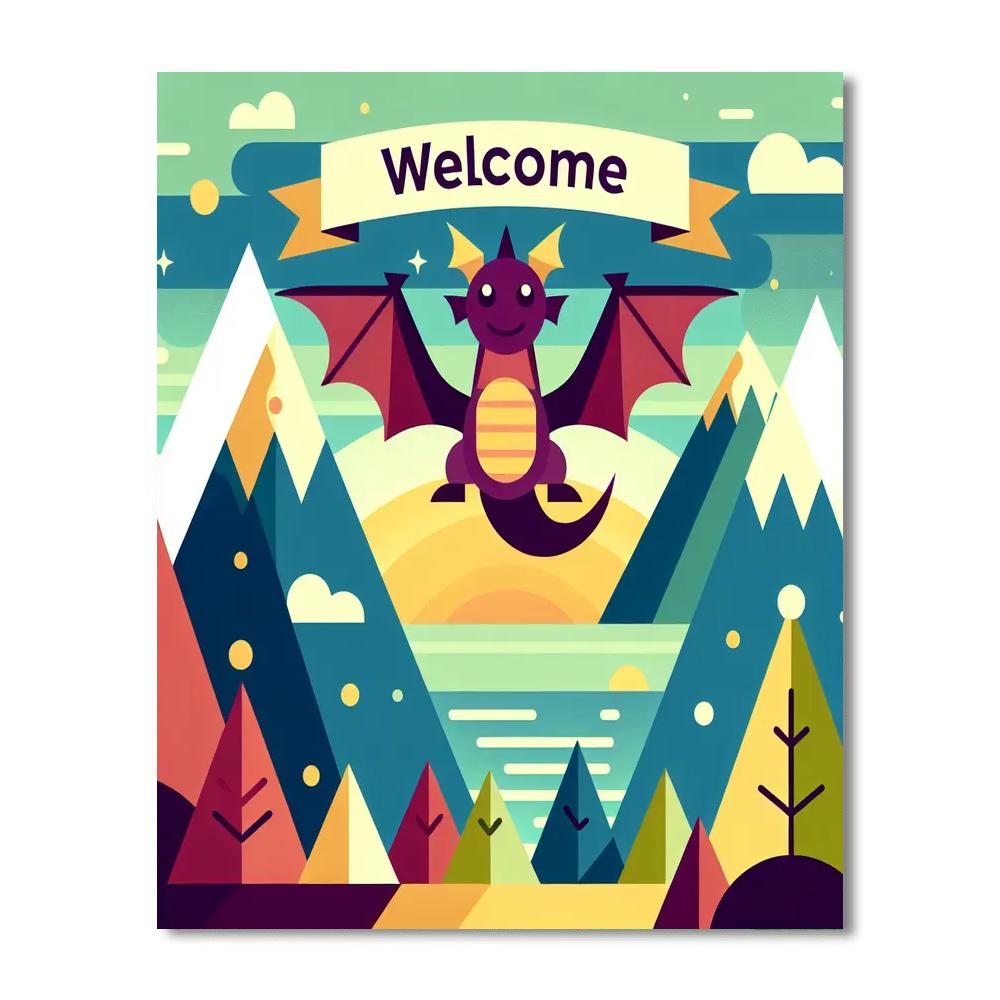 Mighty Dragon Adventure Paint By Numbers Art