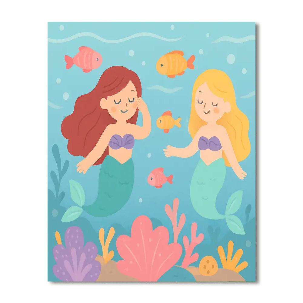 Underwater Mermaid Cove Paint By Numbers Kits
