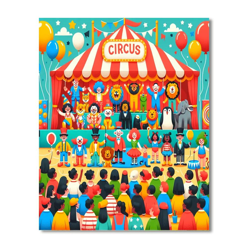 Fantastic Circus Fun Number Painting