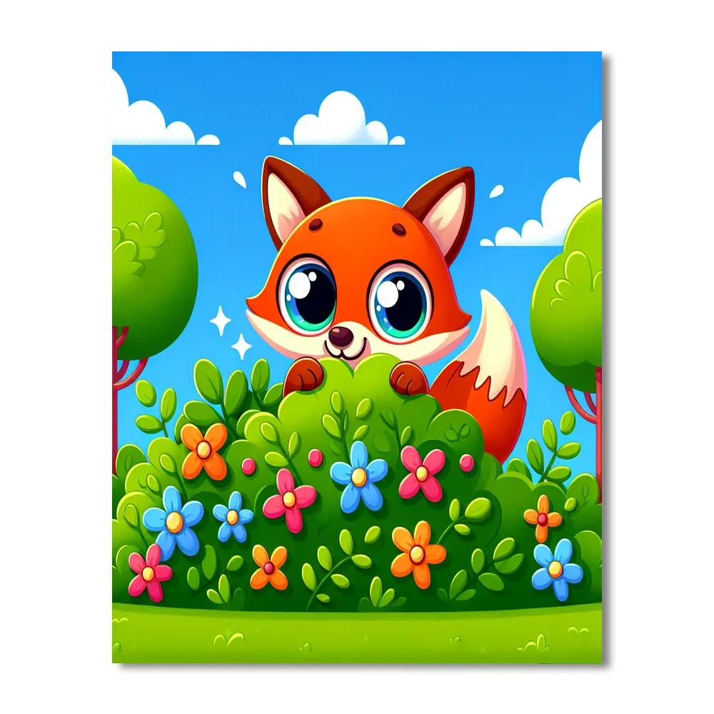 Funny Fox Number Painting