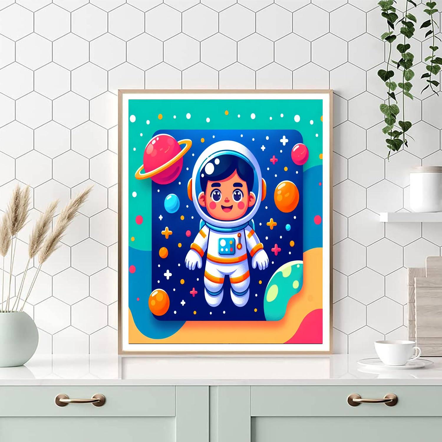 Explorer Astronaut Adventure Paint By Numbers Art