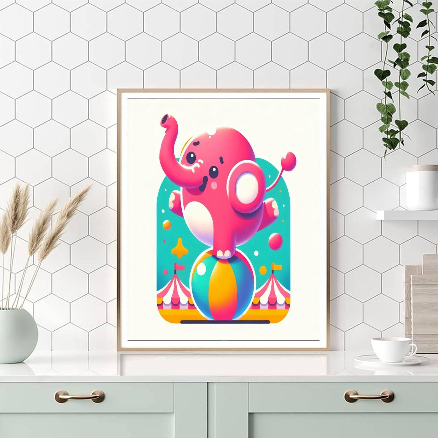 Circus Elephant Balancing Act Numbered Painting Kits