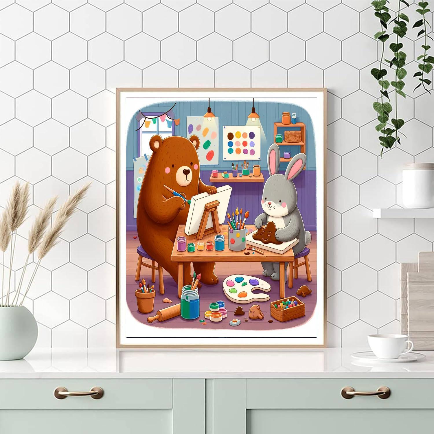 Artistic Animal Friends Paint By Number