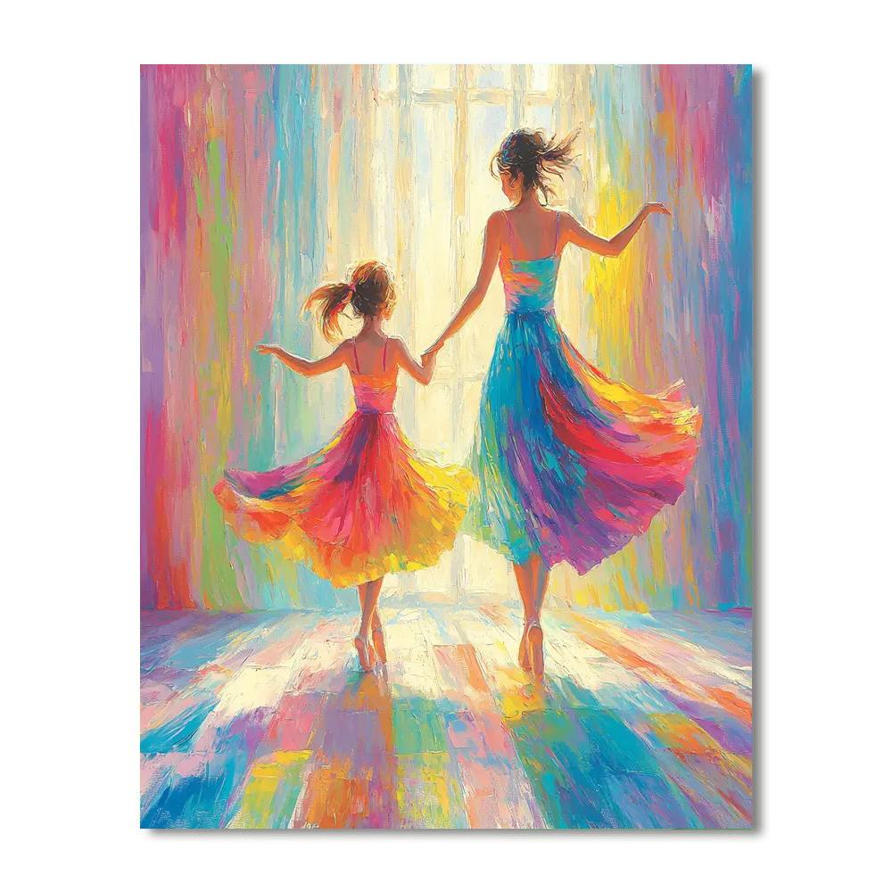 Mothers And Daughters Dancing Numbered Painting Kits