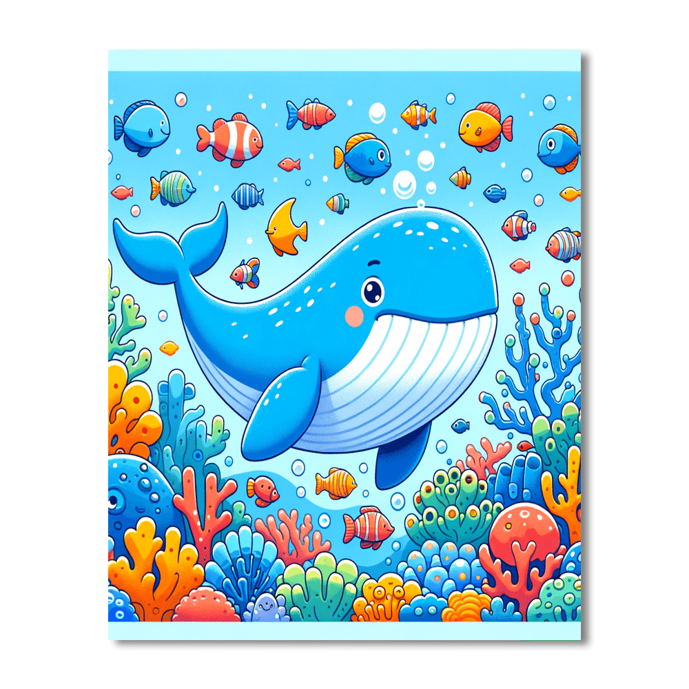 Curious Whale Paint By Number