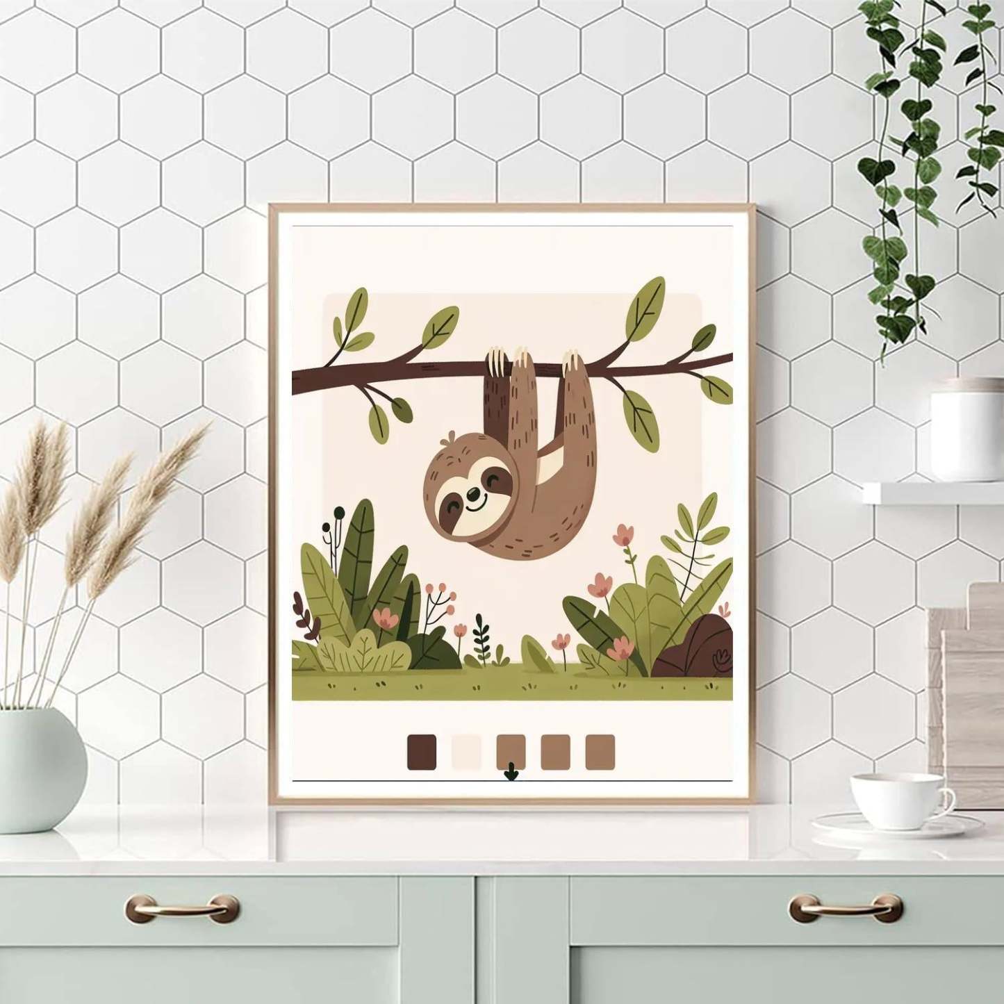 Sunshine Sloth Numbered Painting Kits