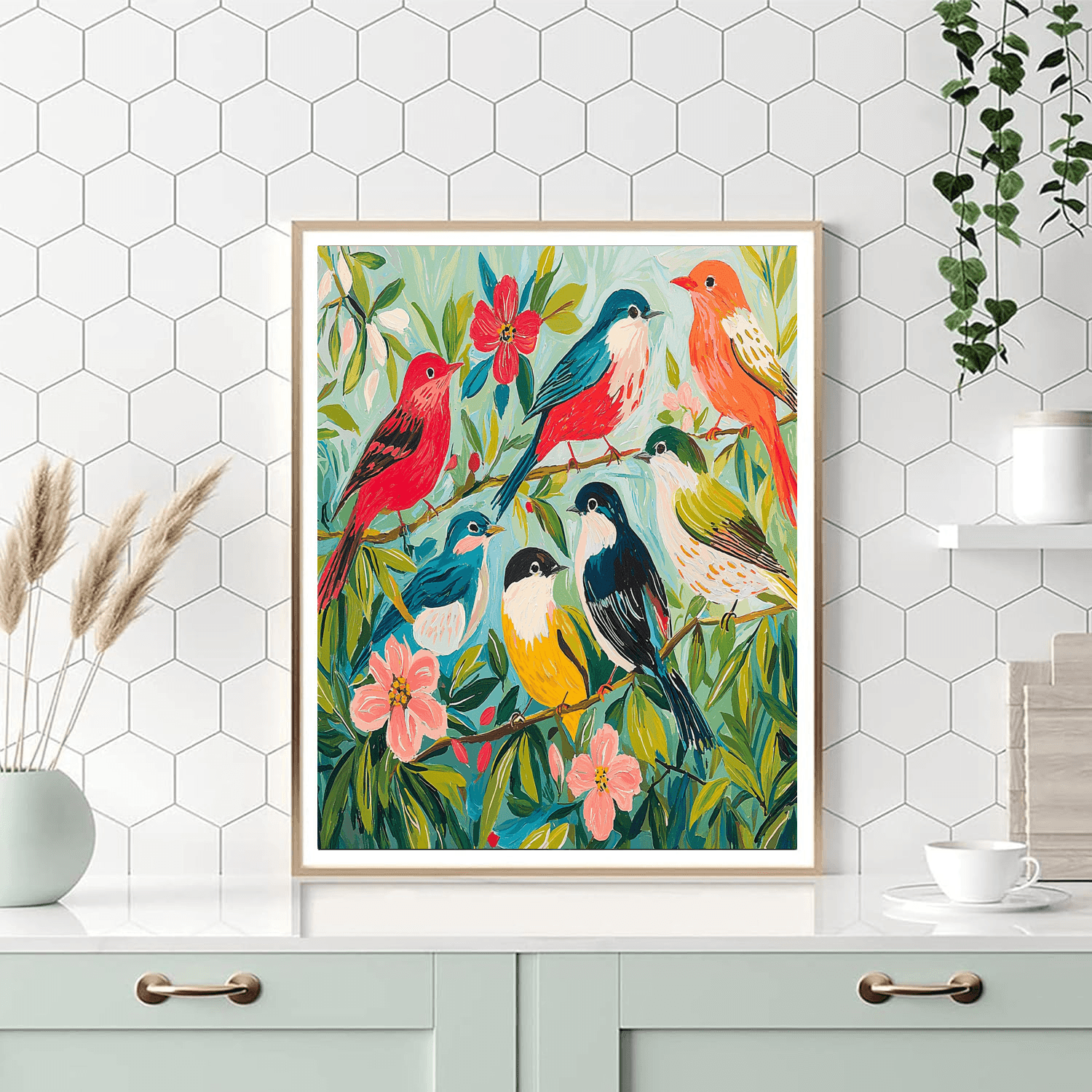 Henri Matisse Inspired Whimsical Aviary  Paint By Numbers Art