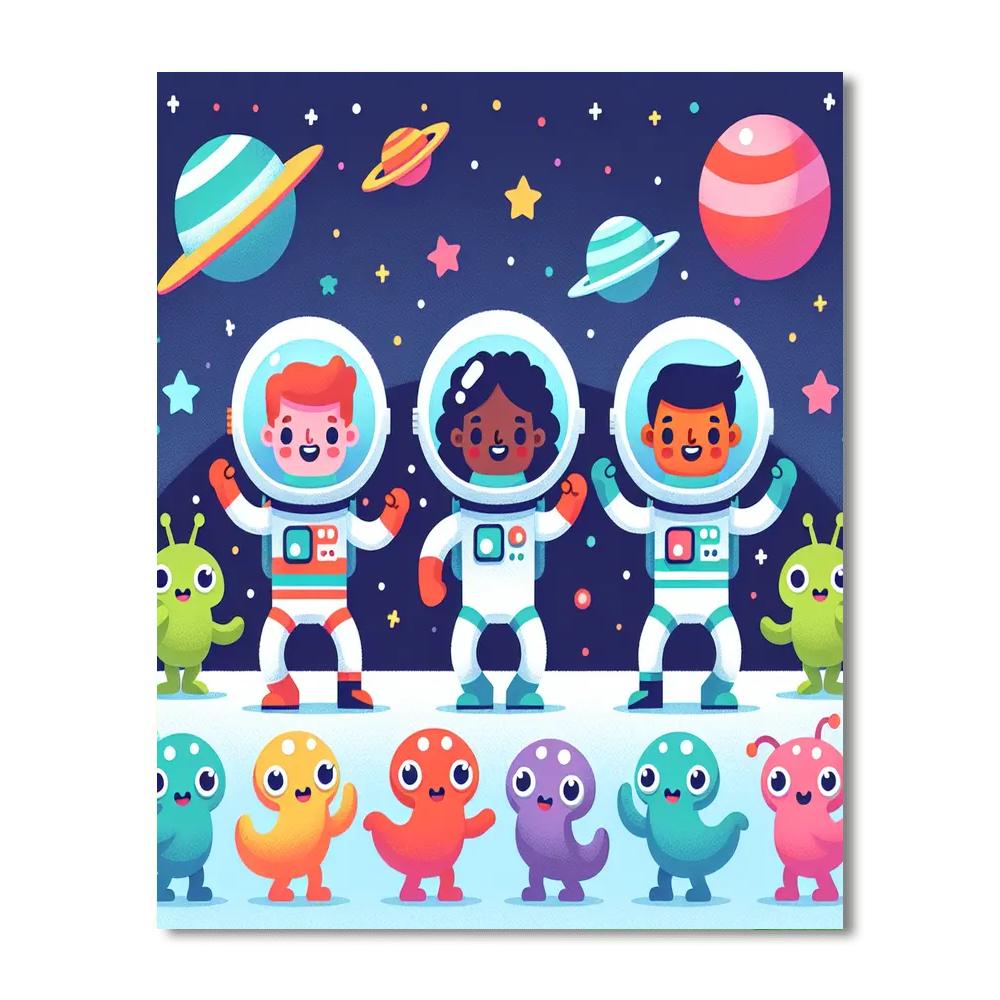 Space Odyssey Party DIY Paint By Numbers