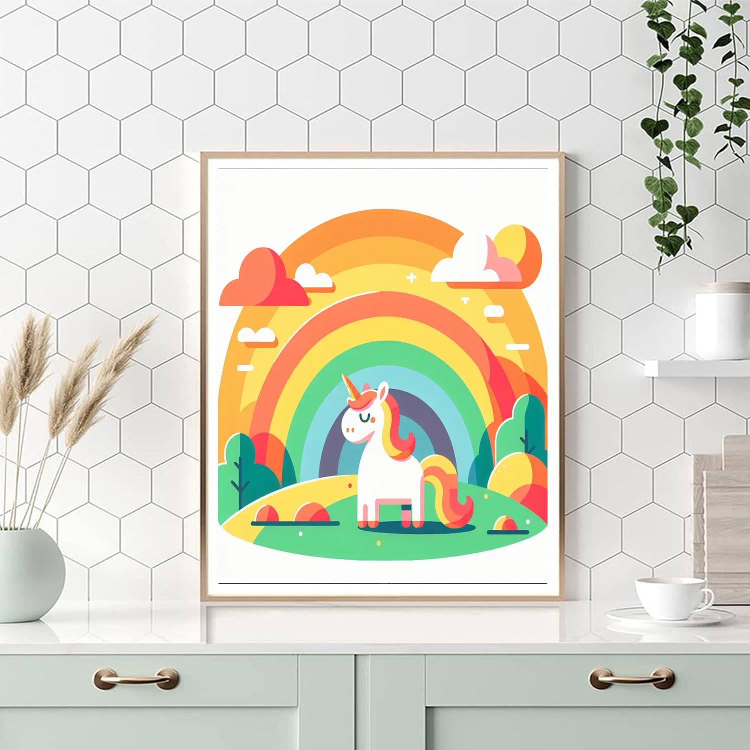 Rainbow Unicorn Utopia Painting Number Kit
