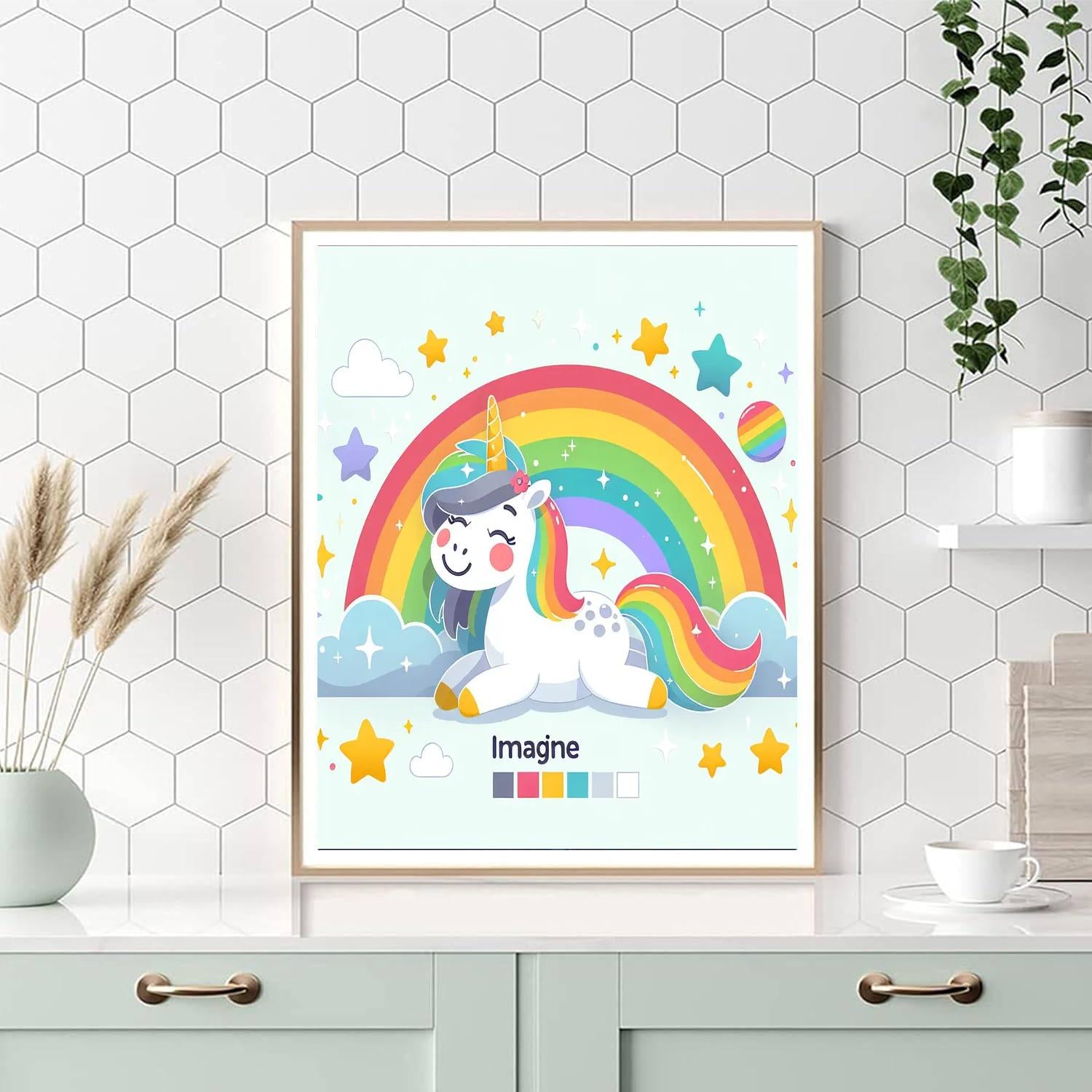 Sparkling Unicorn Numbered Painting Kits