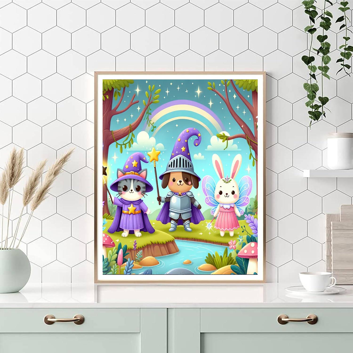 Fantasy Adventures With Pets Painting Number Kit