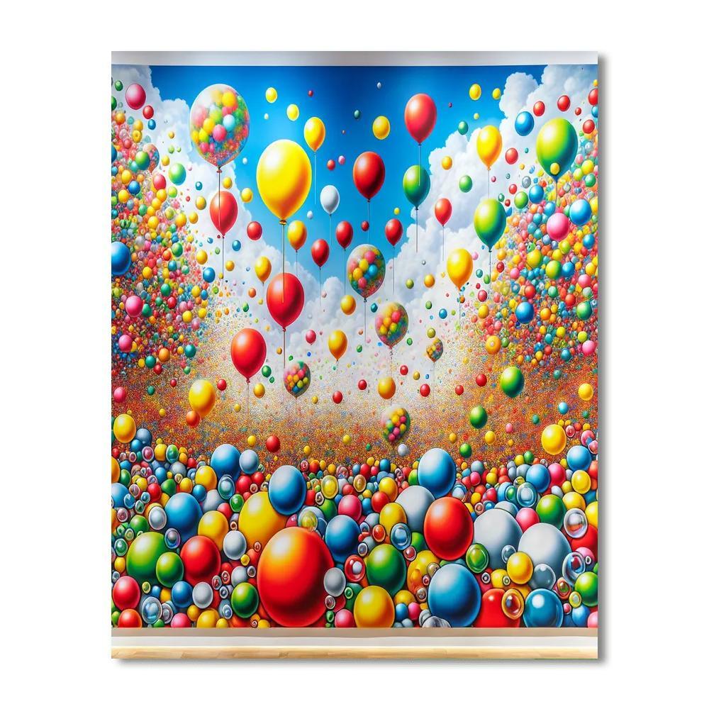 Dancing Bubbles And Balloons Paint By Numbers
