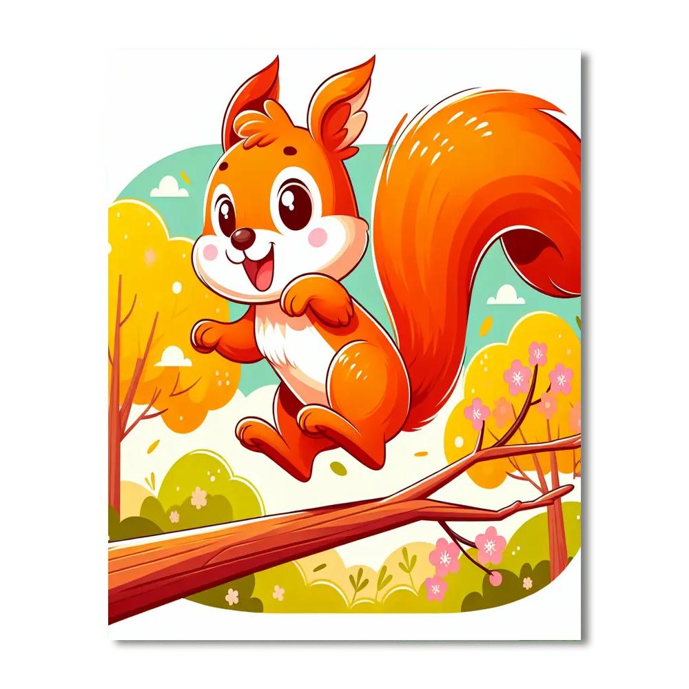 Adventure Squirrel Numbered Painting Kits