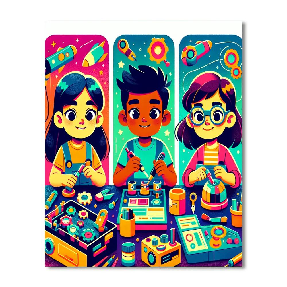 Galactic Gadgets And Gizmos Painting By Numbers Kit