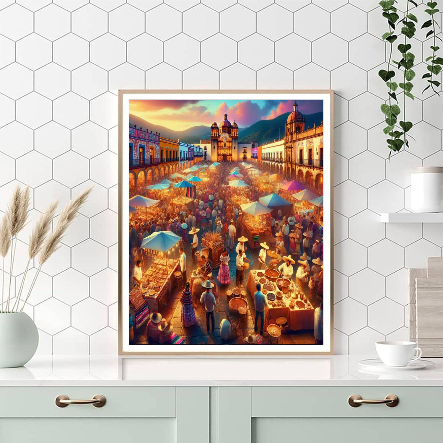 Oaxaca Chocolate Festival - Oaxaca Paint By Numbers Art