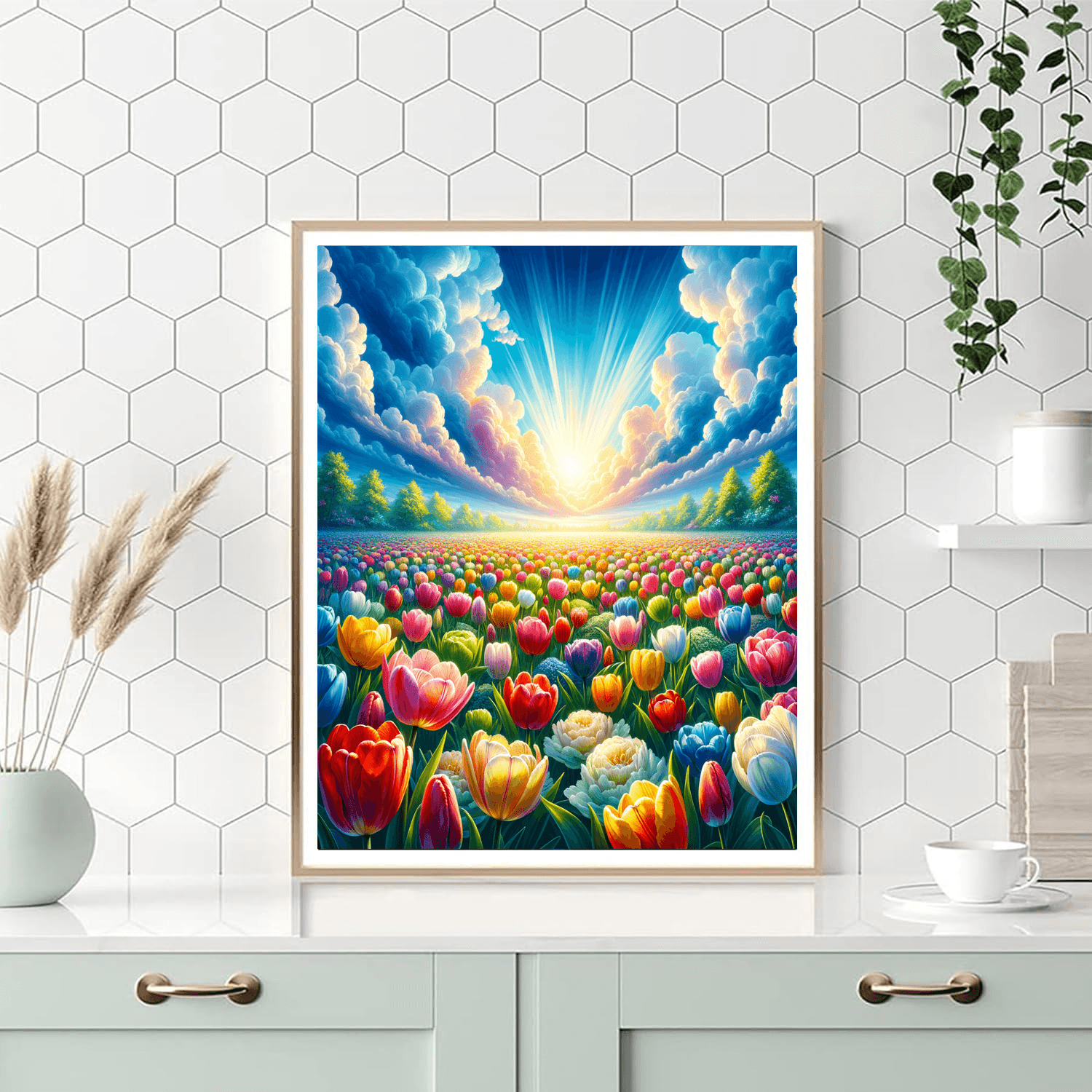 Charming Tulip Field Paint By Number
