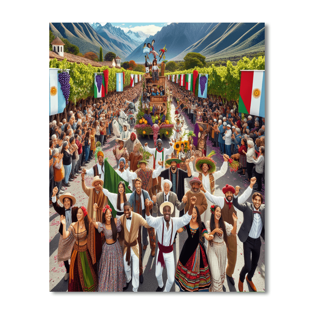 La Fiesta De La Vendimia - Argentina Paint By Color