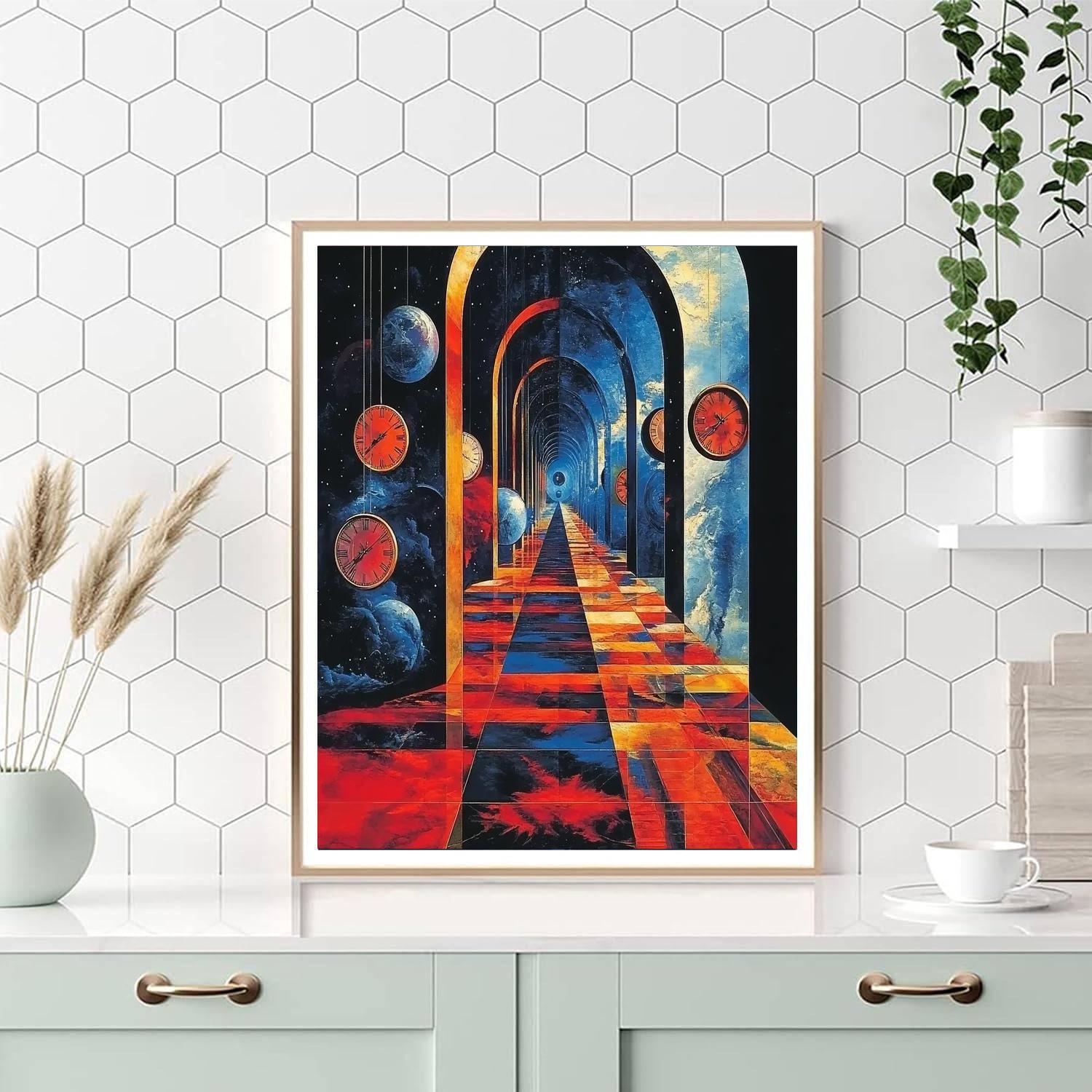 Giorgio De Chirico Inspired Metaphysical Space-Time  Painting By Numbers Kit