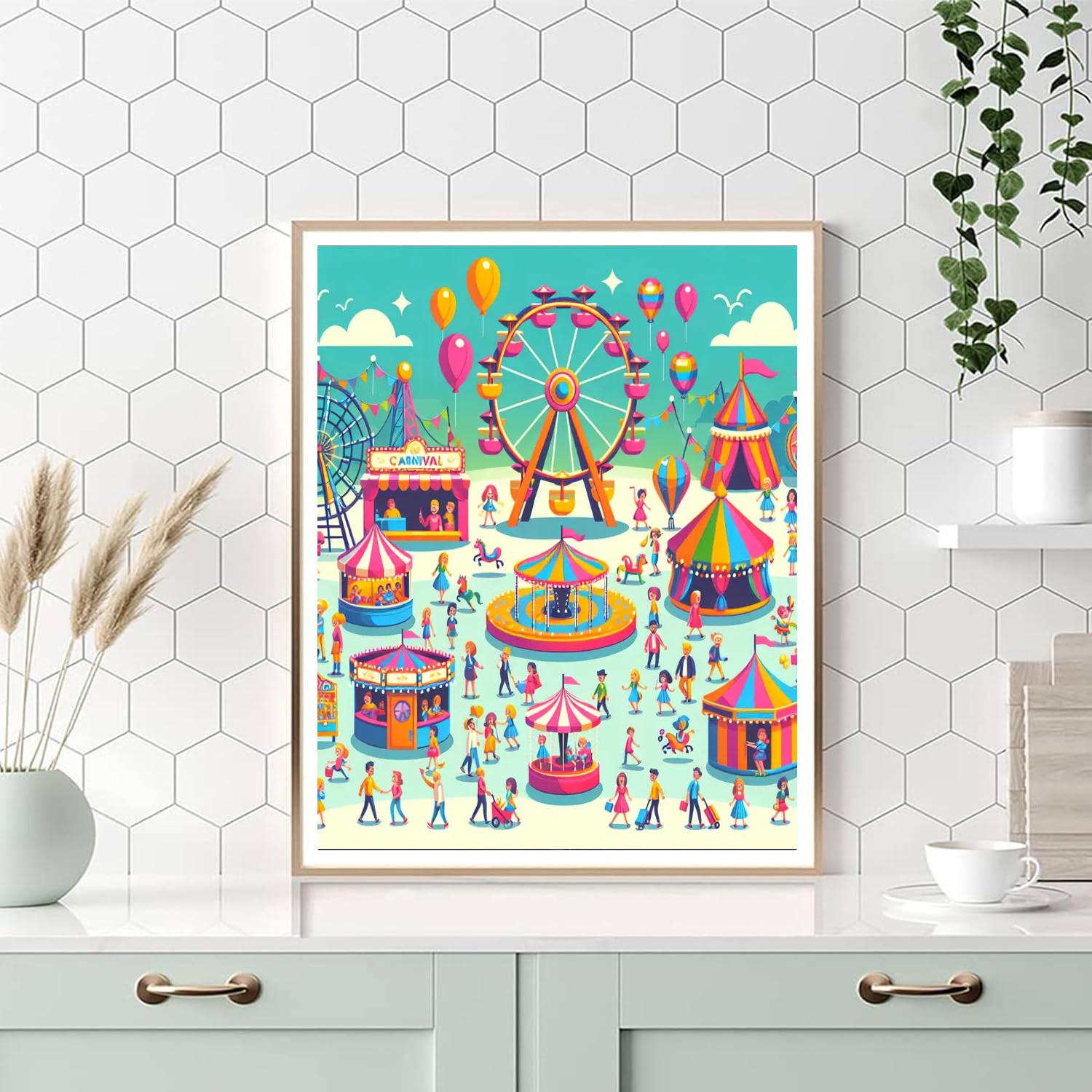 Charming Carnival Adventure Painting By Numbers Kit