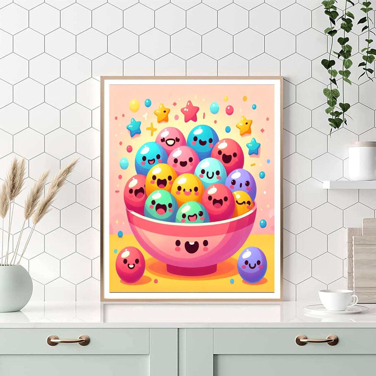 Giggly Gumballs Paint By Numbers Art