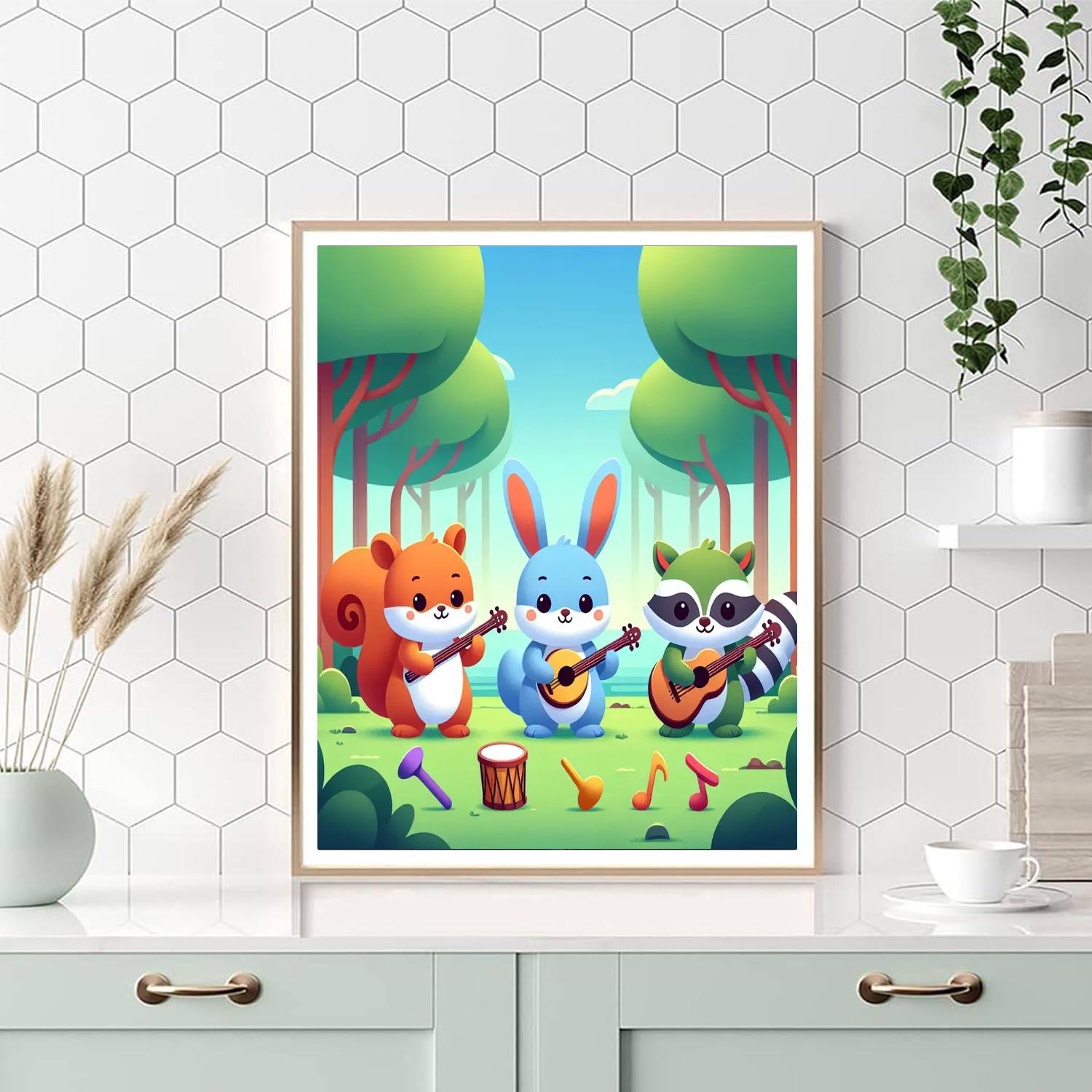Musical Forest Friends Painting By Numbers Kit