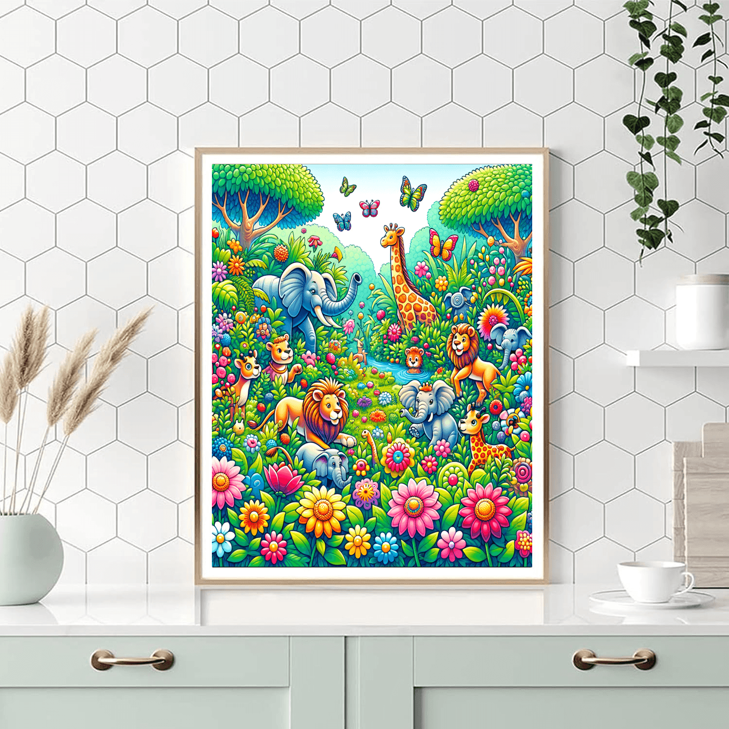 Playful Garden Safari DIY Paint By Numbers