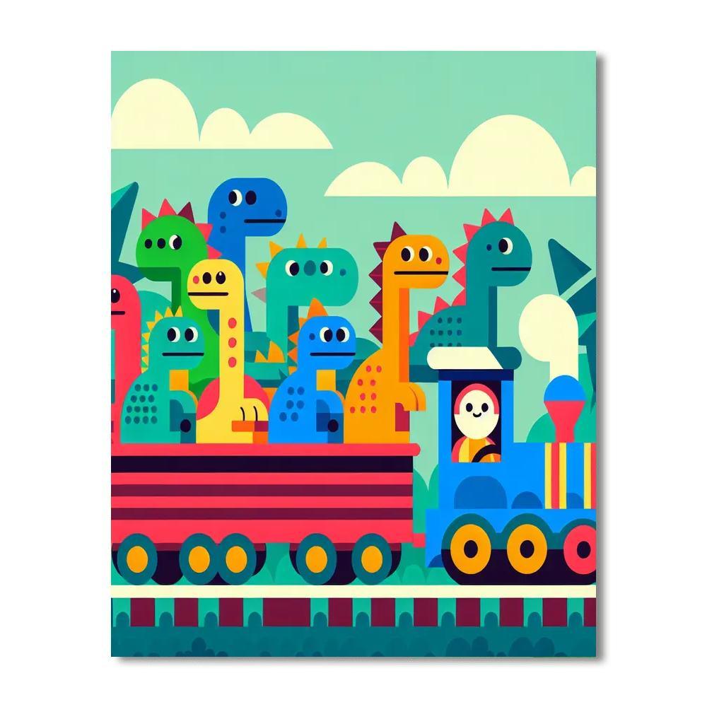 Dinosaur Train Adventure Painting Number Kit