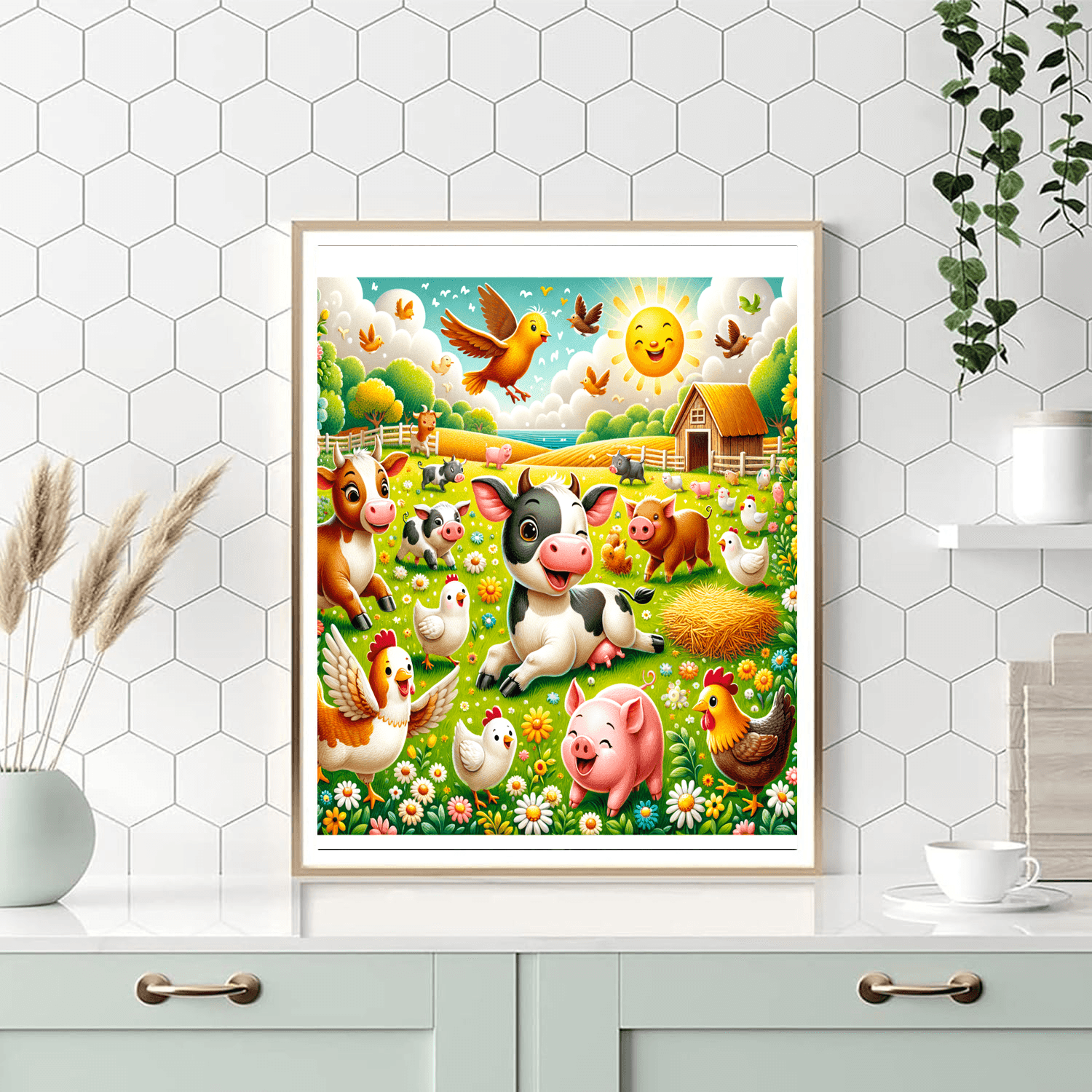 Playful Farmyard Friends Paint By Numbers