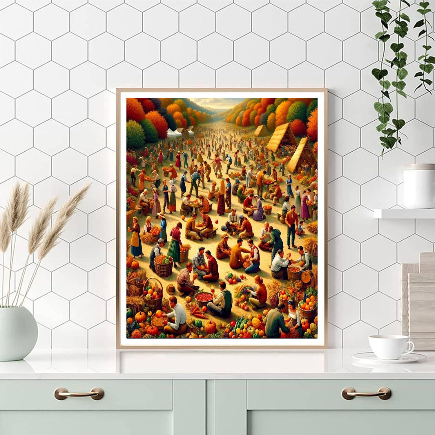 Countryside Harvest Festival Paint By Color