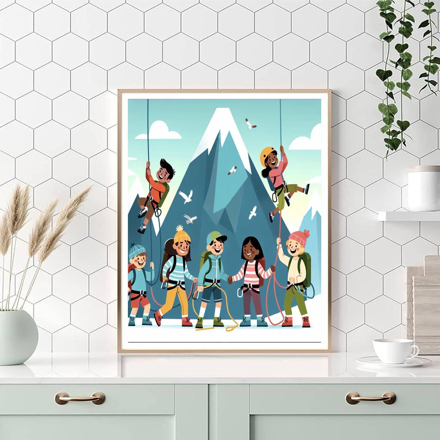 Mountain Explorer's Quest Number Painting