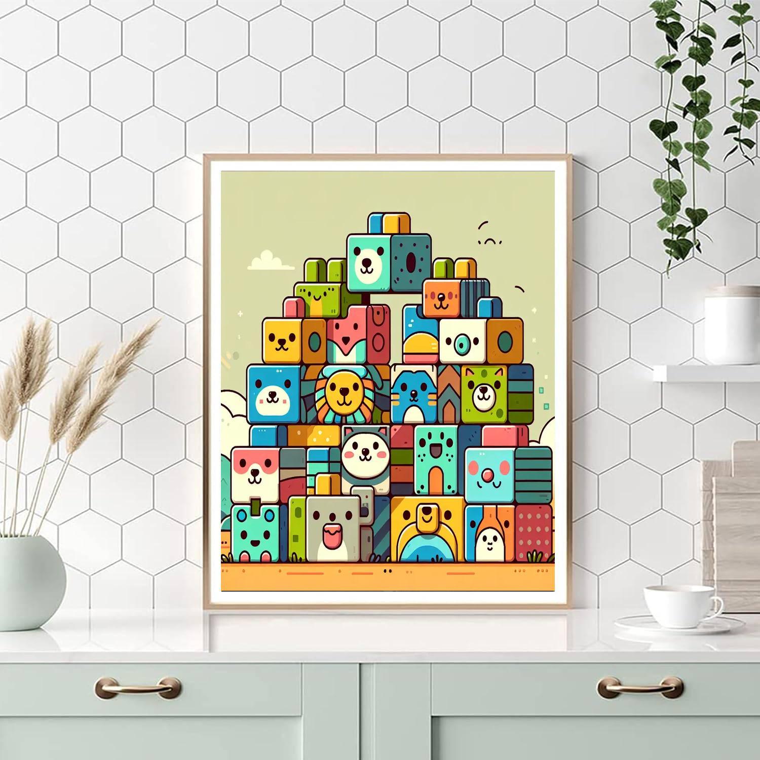 Creative Construction With Animal Blocks Paint By Color
